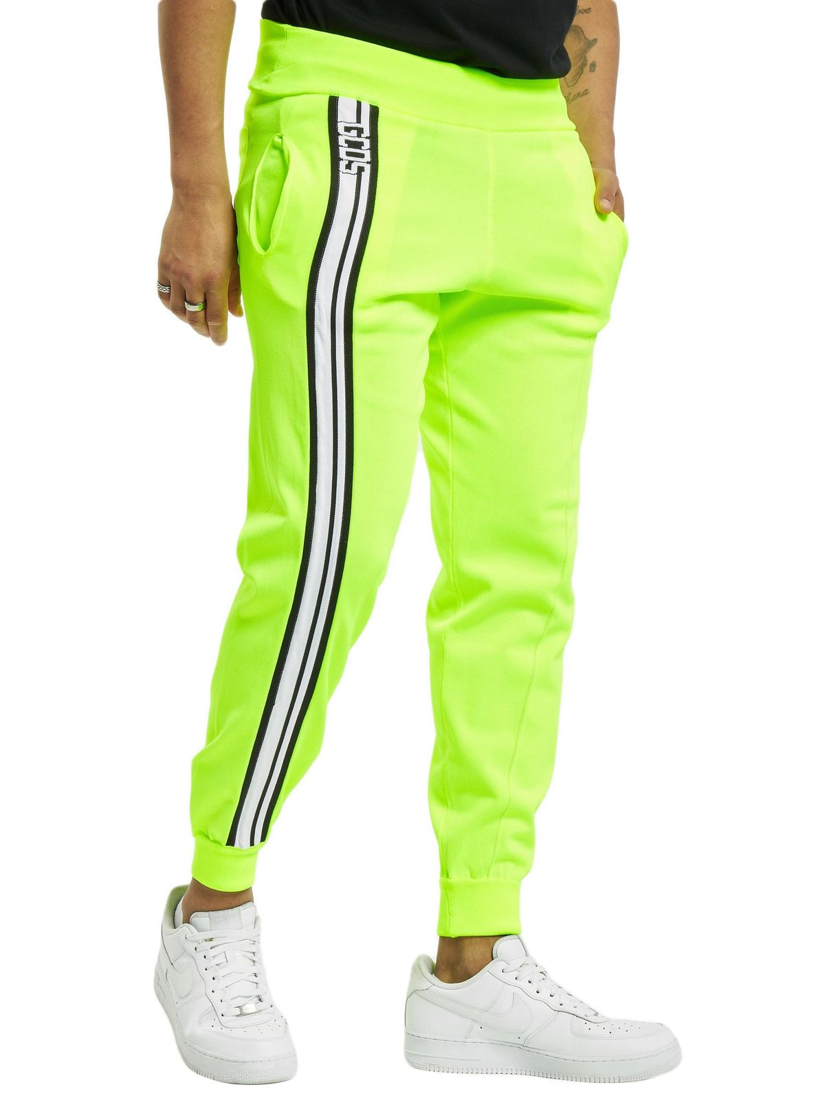 Pantaloni da tuta con logo GCDS gialli