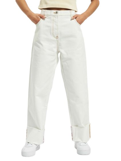 Jean coupe droite uni GCDS blanc