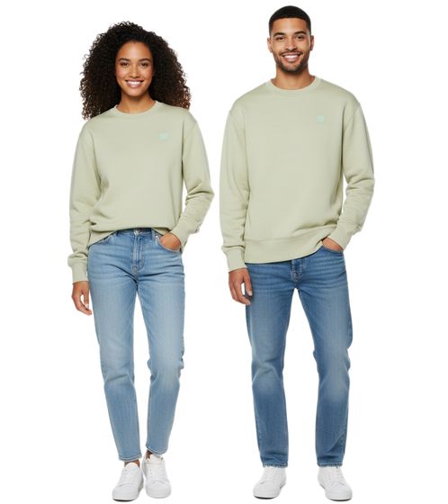 Acne Studios Unisex Luxury Sweatshirt Face Patch Crewneck Sweater - FA‑UX‑SWEA000089 Eukalyptusgrün 