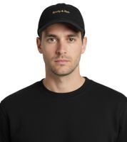 Sporty & Rich Unisex Classic Logo Cap Baseball- & Tennis-Style in Schwarz/Gold