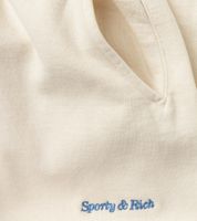 Pantalón deportivo unisex de lujo Sporty & Rich, estilo Yankees Serif, color nude/azul