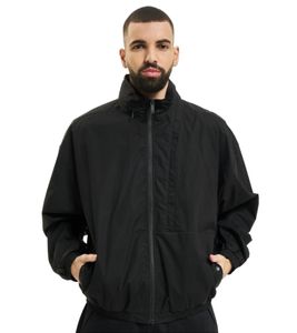 Marcelo Burlon Leichte Herren Jacke mit Logo-Techaus 100% Baumwolle mit praktischer Kapuze Windbreaker schwarz