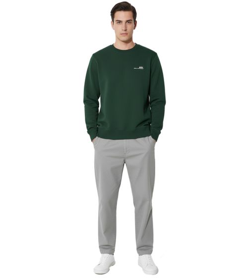 Sudadera A.P.C. para hombre con el logotipo, jersey de algodón verde