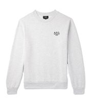 A.P.C. Sweatshirt aus Baumwoll-Jersey mit Logo-Print – Grau