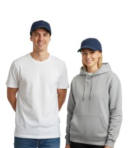 Gorra Adsum de algodón con el logotipo central teñido, unisex, azul oscuro