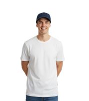 Gorra Adsum de algodón con el logotipo central teñido, unisex, azul oscuro