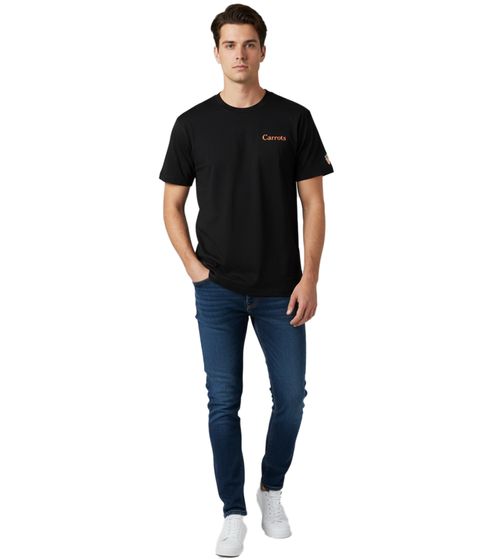 Carrots Wordmarke T-Shirt mit Logo-Print Baumwoll-Shirt Schwarz
