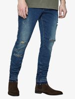 CAYLER & SONS  ALLDD Stacked Ian Denim Skinny Jeans – Sandfarbenes, verwaschenes Blau