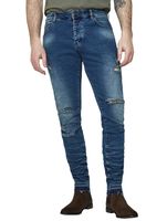 CAYLER & SONS  ALLDD Stacked Ian Denim Skinny Jeans – Sandfarbenes, verwaschenes Blau