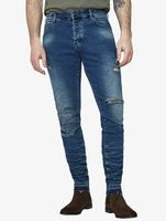CAYLER & SONS  ALLDD Stacked Ian Denim Skinny Jeans – Sandfarbenes, verwaschenes Blau