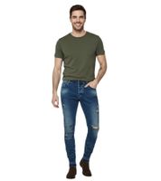 CAYLER & SONS  ALLDD Stacked Ian Denim Skinny Jeans – Sandfarbenes, verwaschenes Blau