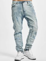 CAYLER & SONS Paneled Denim Pants Distressed Hellblau/Weiß