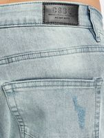 CAYLER & SONS Paneled Denim Pants Distressed Hellblau/Weiß