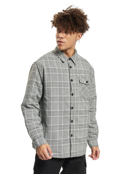 CAYLER & SONS Plaid Out quilted shirt jacket black/white