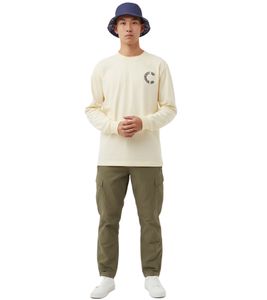 Camisa de manga larga CLOTTEE Coin, elegante jersey de algodón, blanca