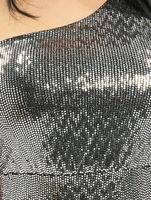 Missguided one-shoulder puff-sleeve mini dress in silver