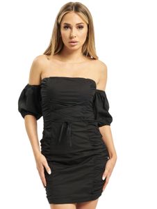 Missguided ruffled cotton poplin dress in black Missguided ruffled cotton poplin dress in black