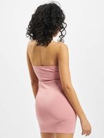 Missguided pink scuba crepe side ruffle mini dress