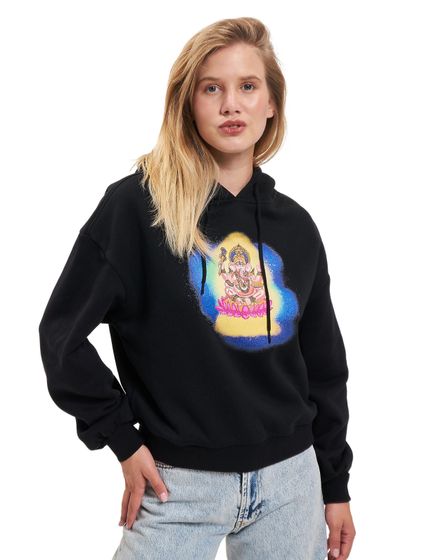 25o.clock Ganesha Hoodie Schwarz