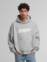 DEF MERCH Hoodie für Herren mit Kängurutasche Kapuzen-Pullover mit großem Print Souvenir Mikrochip Grau