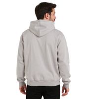 DEF MERCH Hoodie für Herren mit Kängurutasche Kapuzen-Pullover mit großem Print Souvenir Mikrochip Grau
