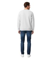 Sporty & Rich Diana Crewneck Men's Sweatshirt with Front Print Heather Grey Melange