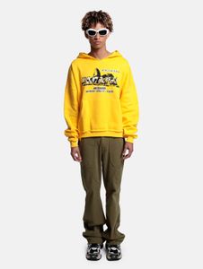 DWD Studioz Herren Sugar Loaf Kapuzen-Pullover Oversize-Hoodie Baumwoll-Hoody Gelb