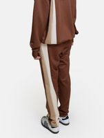 DWD Studioz Tapioca Herren Jogging-Hose mit seitlichen Retro-Streifen Sweat-Pants Braun