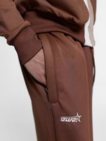 DWD Studioz Tapioca Herren Jogging-Hose mit seitlichen Retro-Streifen Sweat-Pants Braun