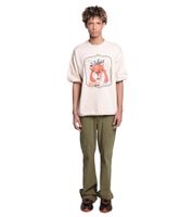 DWD Studioz Ipanema Herren T-Shirt Rundhals-Shirt mit großem Front-Print Baumwoll-Shirt Beige