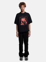 DWD Studioz Ipanema Herren T-Shirt Rundhals-Shirt mit großem Front-Print Schwarz