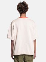 DWD Studioz Herren Drip Logo T-Shirt mit Logo-Frontprint Rundhals-Shirt Baumwoll-Shirt Beige