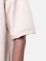 DWD Studioz Herren Drip Logo T-Shirt mit Logo-Frontprint Rundhals-Shirt Baumwoll-Shirt Beige