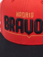 Gorras snapback de los Bravos de Madrid de la Liga Europea de Fútbol, número 25, marrón tomate/negro azabache