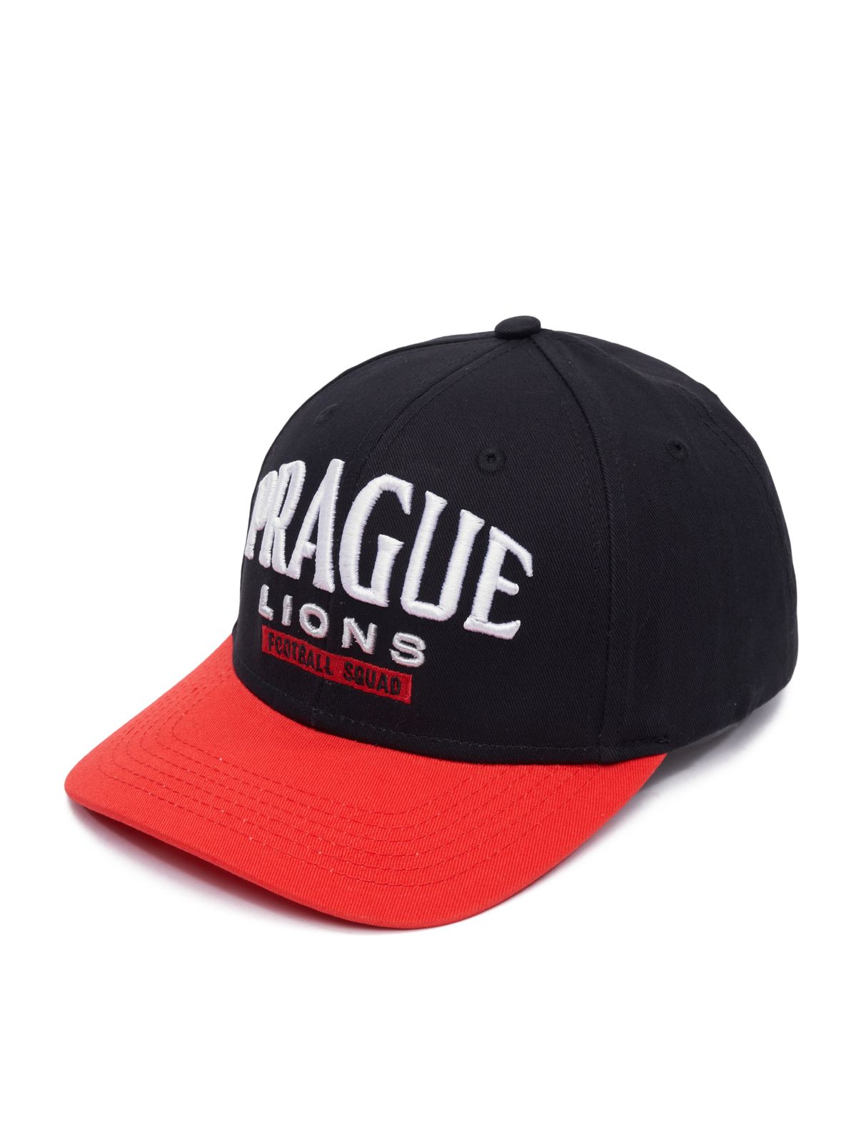 Cappellino snapback dei Prague Lions della European League of Football, nero intenso/pomodoro