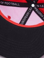 Gorras snapback de los Bravos de Madrid de la Liga Europea de Fútbol, número 25, marrón tomate/negro azabache