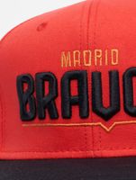 Gorras snapback de los Bravos de Madrid de la Liga Europea de Fútbol, número 25, marrón tomate/negro azabache