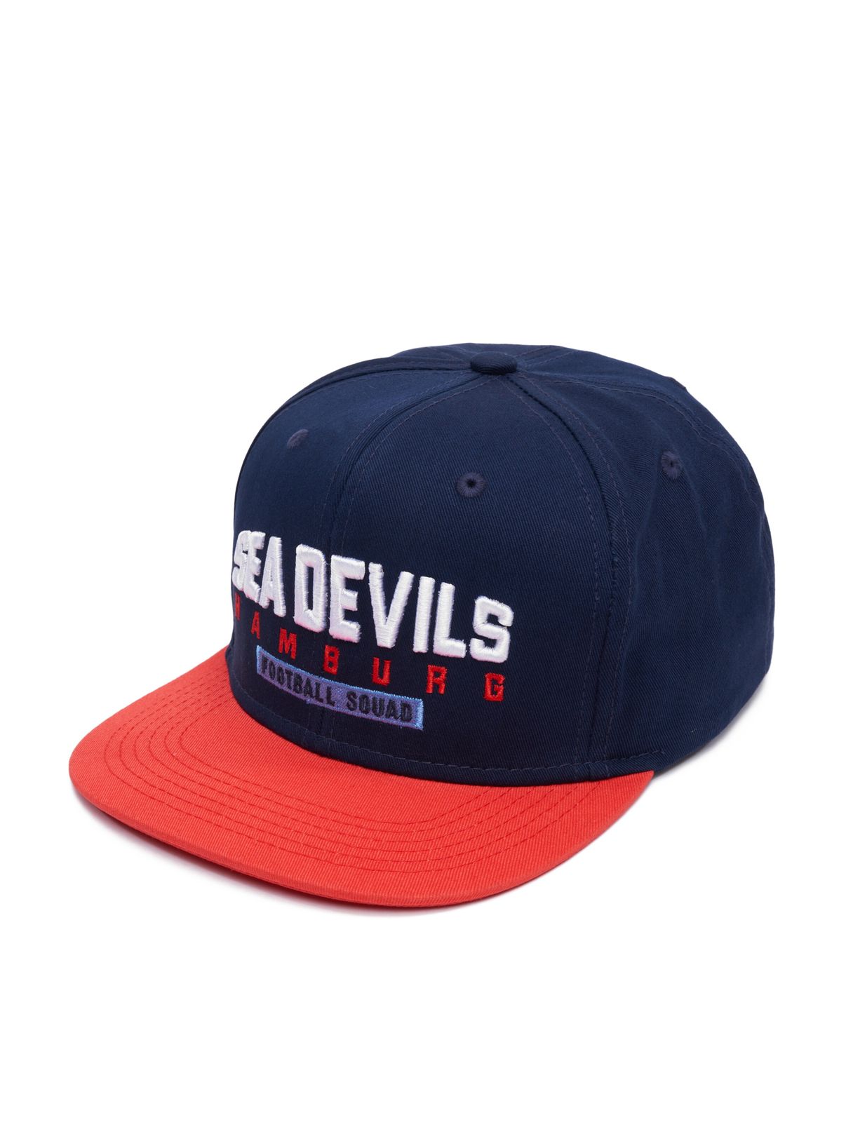 Cappellino snapback Hamburg Sea Devils della European League of Football, blu/pomodoro
