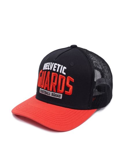 Casquettes de camionneur Helvetic Guards de la Ligue européenne de football noir foncé/tomate