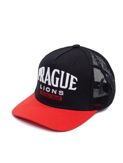 Gorra de camionero de los Leones de Praga de la Liga Europea de Fútbol, color negro azabache