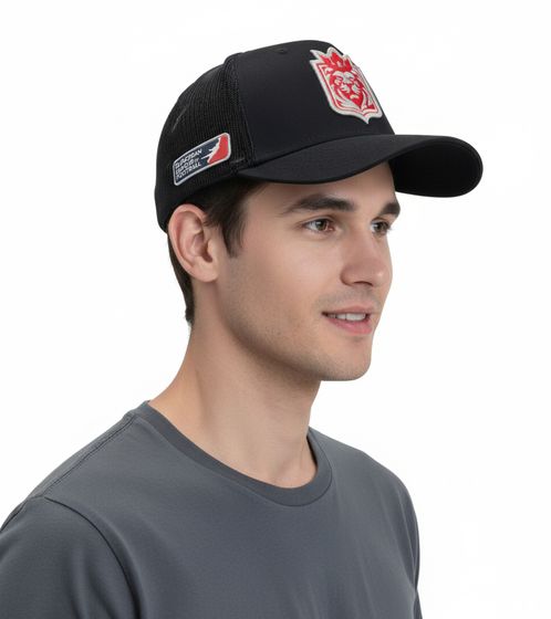 Cappellino da camionista dei Prague Lions della European League of Football, nero pece