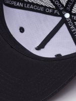 Gorra de camionero de la Liga Europea de Fútbol Helvetic Guards en negro azabache
