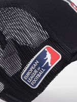 Gorra de camionero de la Liga Europea de Fútbol Helvetic Guards en negro azabache