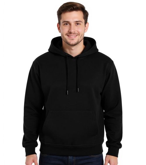Felpa con cappuccio in cotone bianco della European League Of Football, nero pece