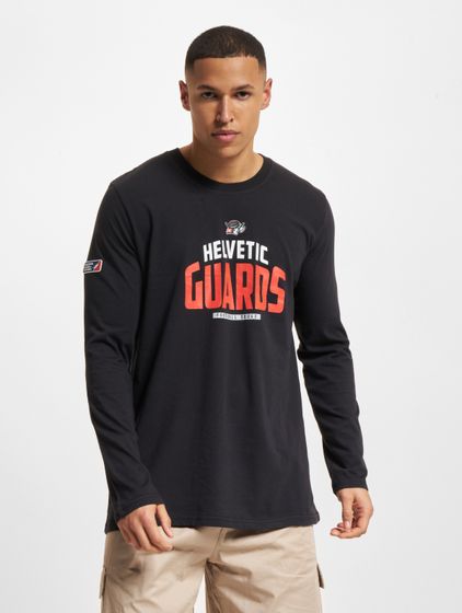 Camiseta de manga larga negra de la Liga Europea de Fútbol Helvetic Guards 1