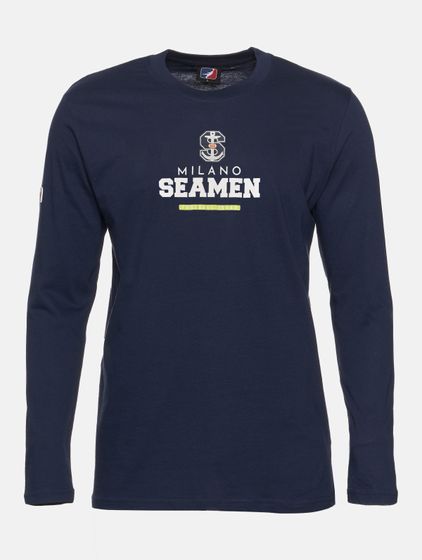 European League Of Football Milano Seamen 1 Langarmshirt Festzug blau