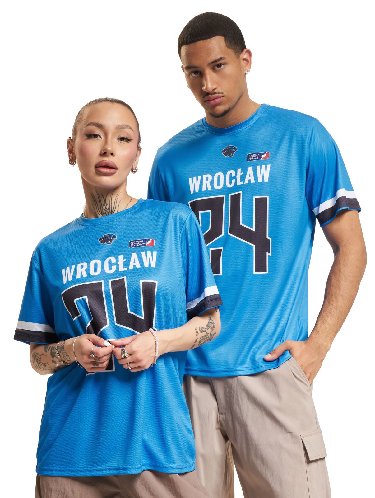 Maglie della European League Of Football Panthers Wroclaw 1 azzurre