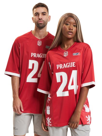 European League Of Football Prague Lions 2 jerseys red