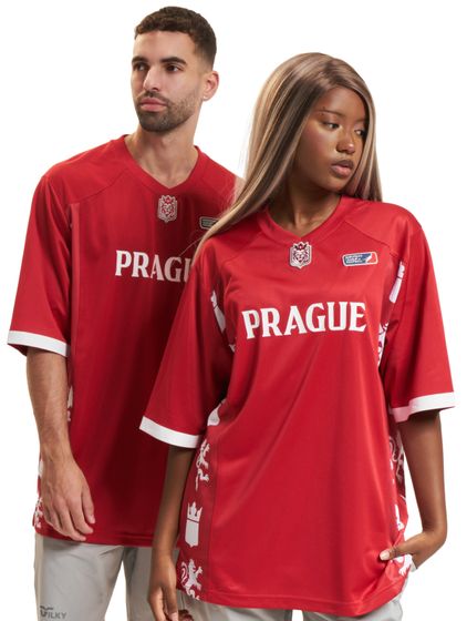 European League Of Football ELF Prague Lions 3 Trikots rot