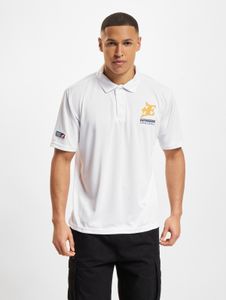 Polo blanc brillant de la Ligue européenne de football Fehérvár Enthroners Polo blanc brillant de la Ligue européenne de football Fehérvár Enthroners